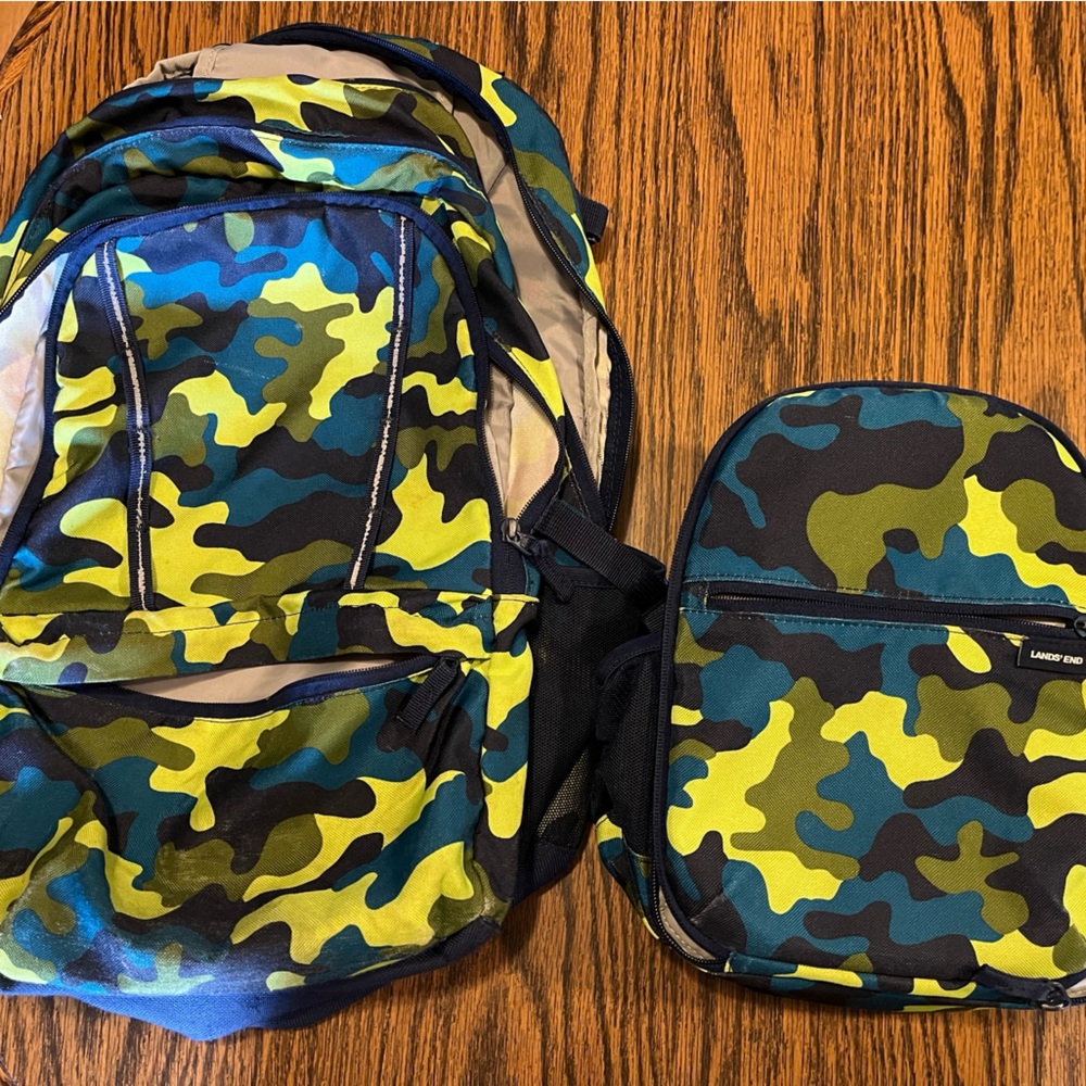 Lands end backpack and lunchbox
